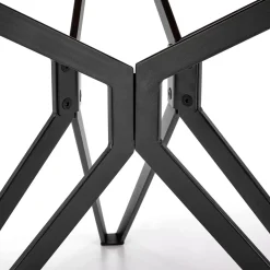 Garnero Arredamenti Tavoli In Legno|Tavoli Da Pranzo-Tavolo da pranzo rotondo 120x120cm rovere dorato nero Margherita Gihome® Rovere - Nero