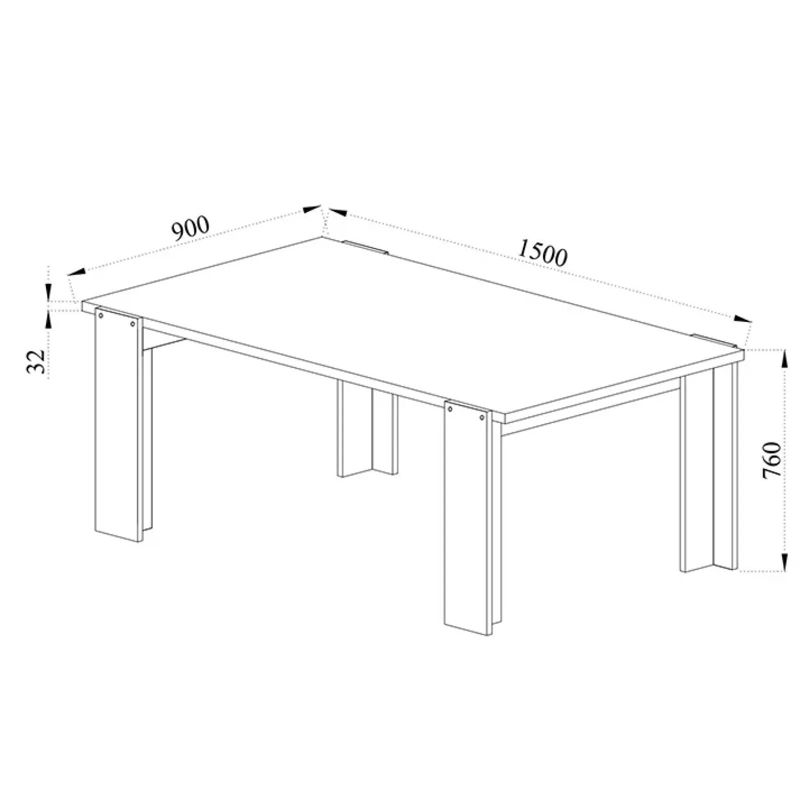 Garnero Arredamenti Tavoli In Legno|Tavoli Da Pranzo-Tavolo da pranzo 150x76cm bianco lucido Loira