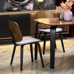 Garnero Arredamenti Tavoli In Legno|Tavoli Da Pranzo-Tavolo da pranzo 169x90cm moderno rovere noce nero Basilia