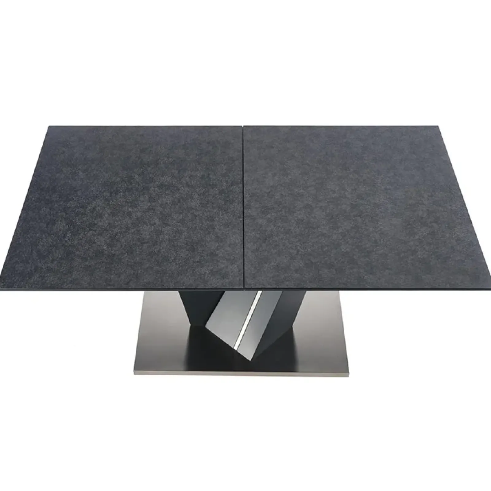 Garnero Arredamenti Tavoli Da Pranzo|Tavoli Allungabili-Tavolo in vetro allungabile moderno 160/200cm grigio scuro Curtis