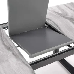 Garnero Arredamenti Tavoli Da Pranzo|Tavoli Allungabili-Tavolo in vetro 160/200cm allungabile marmo bianco grigio Jeff