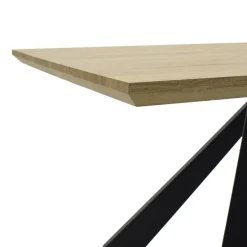 Garnero Arredamenti Tavoli In Legno|Tavoli Da Pranzo-Tavolo rettangolare soggiorno industrial 180x90cm rovere nero Pelago