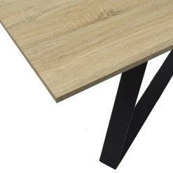Garnero Arredamenti Tavoli In Legno|Tavoli Da Pranzo-Tavolo rettangolare soggiorno industrial 180x90cm rovere nero Pelago