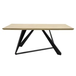 Garnero Arredamenti Tavoli In Legno|Tavoli Da Pranzo-Tavolo rettangolare soggiorno industrial 180x90cm rovere nero Pelago