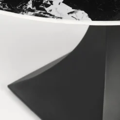 Garnero Arredamenti Tavoli Rotondi|Tavoli Da Pranzo-Tavolo rotondo 120cm moderno effetto marmo nero Anul