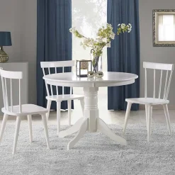 Garnero Arredamenti Tavoli Laccati|Tavoli Da Pranzo-Tavolo rotondo moderno industrial 106x106cm bianco Zeff