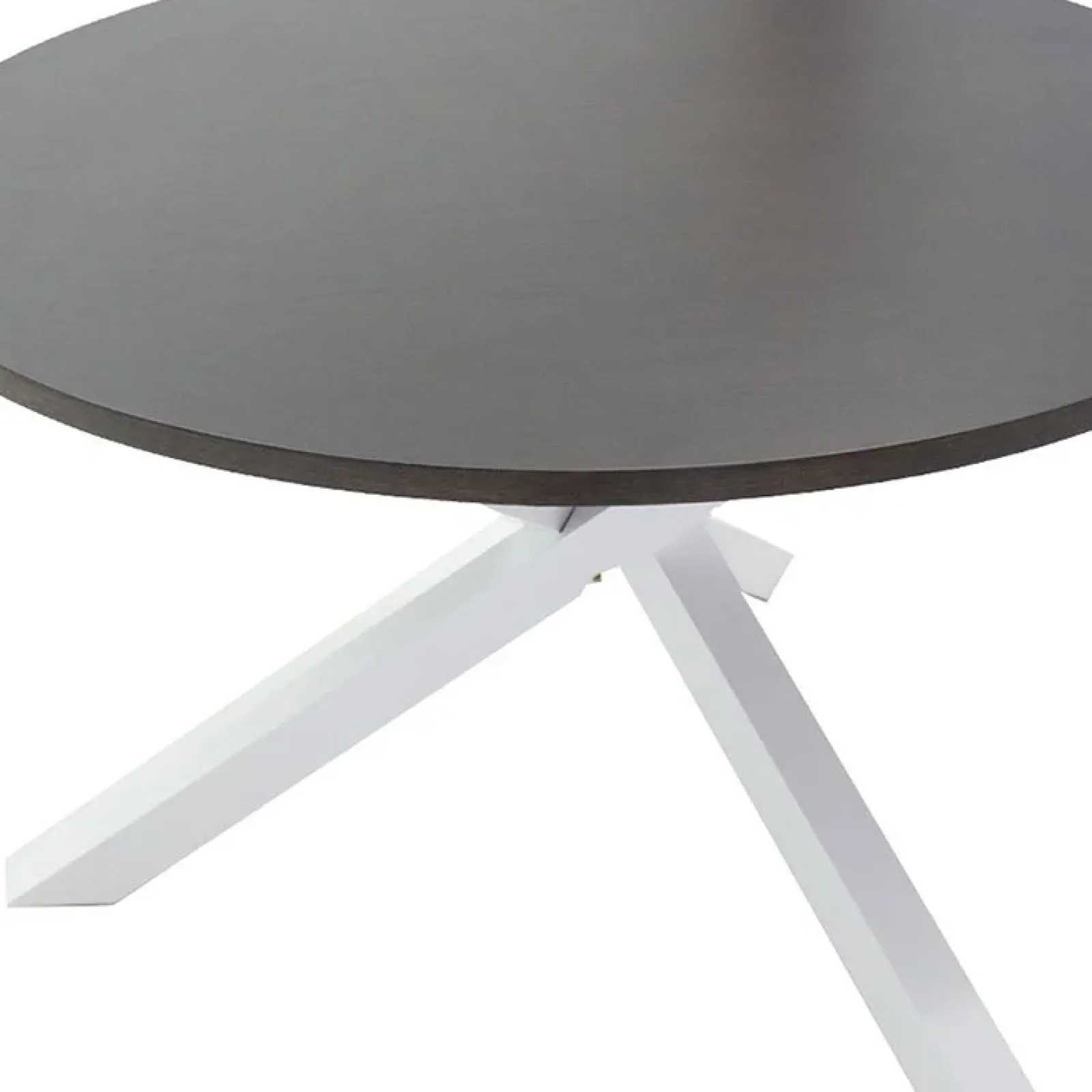 Garnero Arredamenti Tavoli Laccati|Tavoli Da Pranzo-Tavolo rotondo moderno 120x76cm bianco noce Merlino