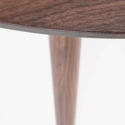 Garnero Arredamenti Tavoli In Legno|Tavoli Da Pranzo-Tavolo rotondo moderno 110x76cm noce oro Panaro