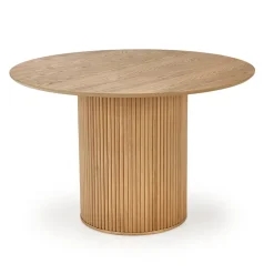 Garnero Arredamenti Tavoli In Legno|Tavoli Da Pranzo-Tavolo rotondo moderno 120x78cm rovere naturale Italo