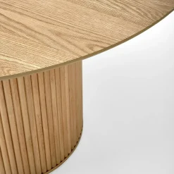 Garnero Arredamenti Tavoli In Legno|Tavoli Da Pranzo-Tavolo rotondo moderno 120x78cm rovere naturale Italo