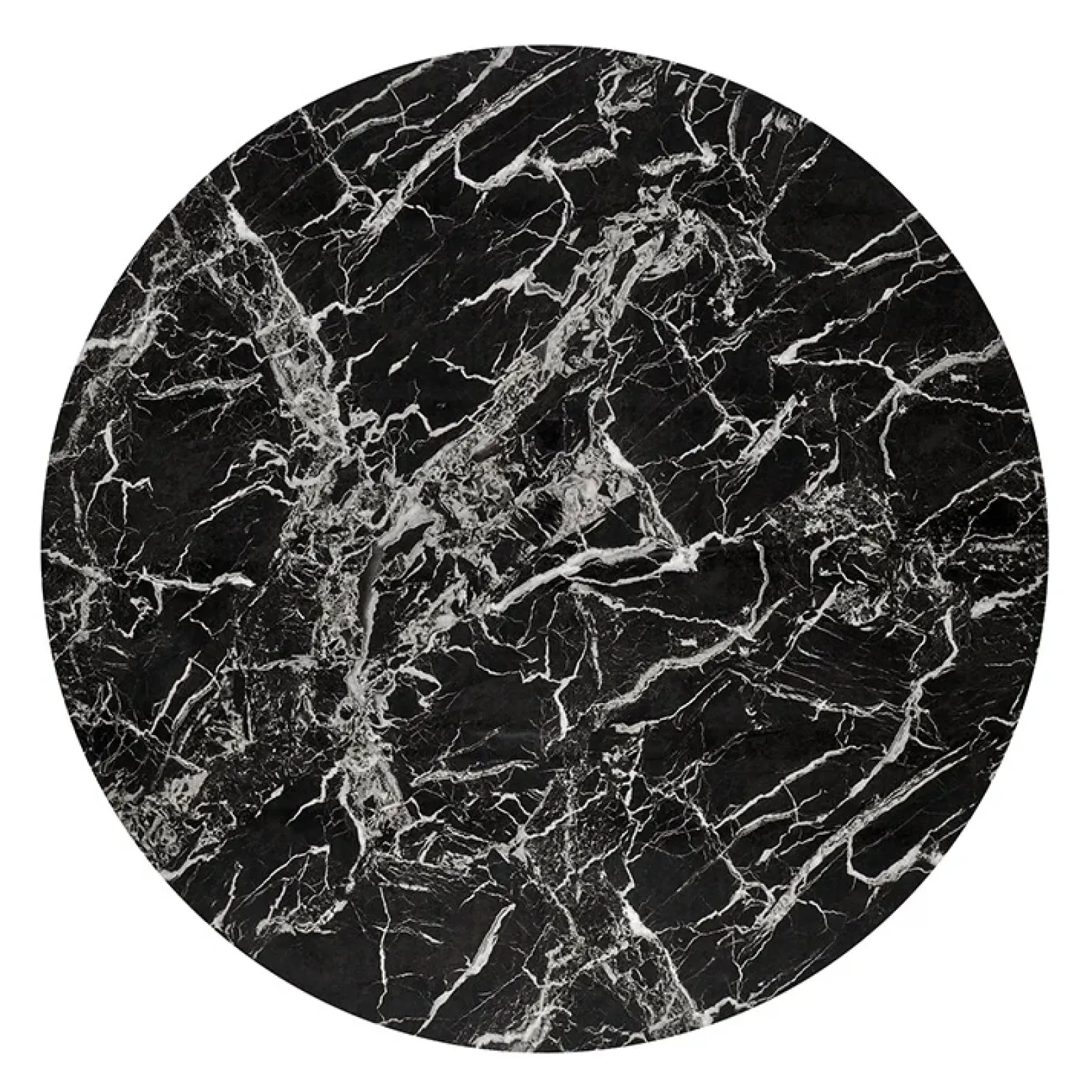 Garnero Arredamenti Tavoli Laccati|Tavoli Da Pranzo-Tavolo rotondo moderno 100x73cm marmo nero oro Onorato Marmo Nero - Oro