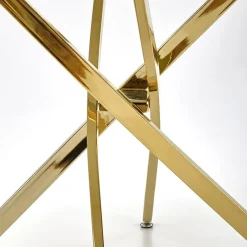 Garnero Arredamenti Tavoli Laccati|Tavoli Da Pranzo-Tavolo rotondo moderno 100x73cm marmo nero oro Onorato Marmo Nero - Oro