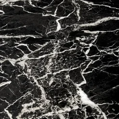 Garnero Arredamenti Tavoli Laccati|Tavoli Da Pranzo-Tavolo rotondo moderno 100x73cm marmo nero oro Onorato Marmo Nero - Oro