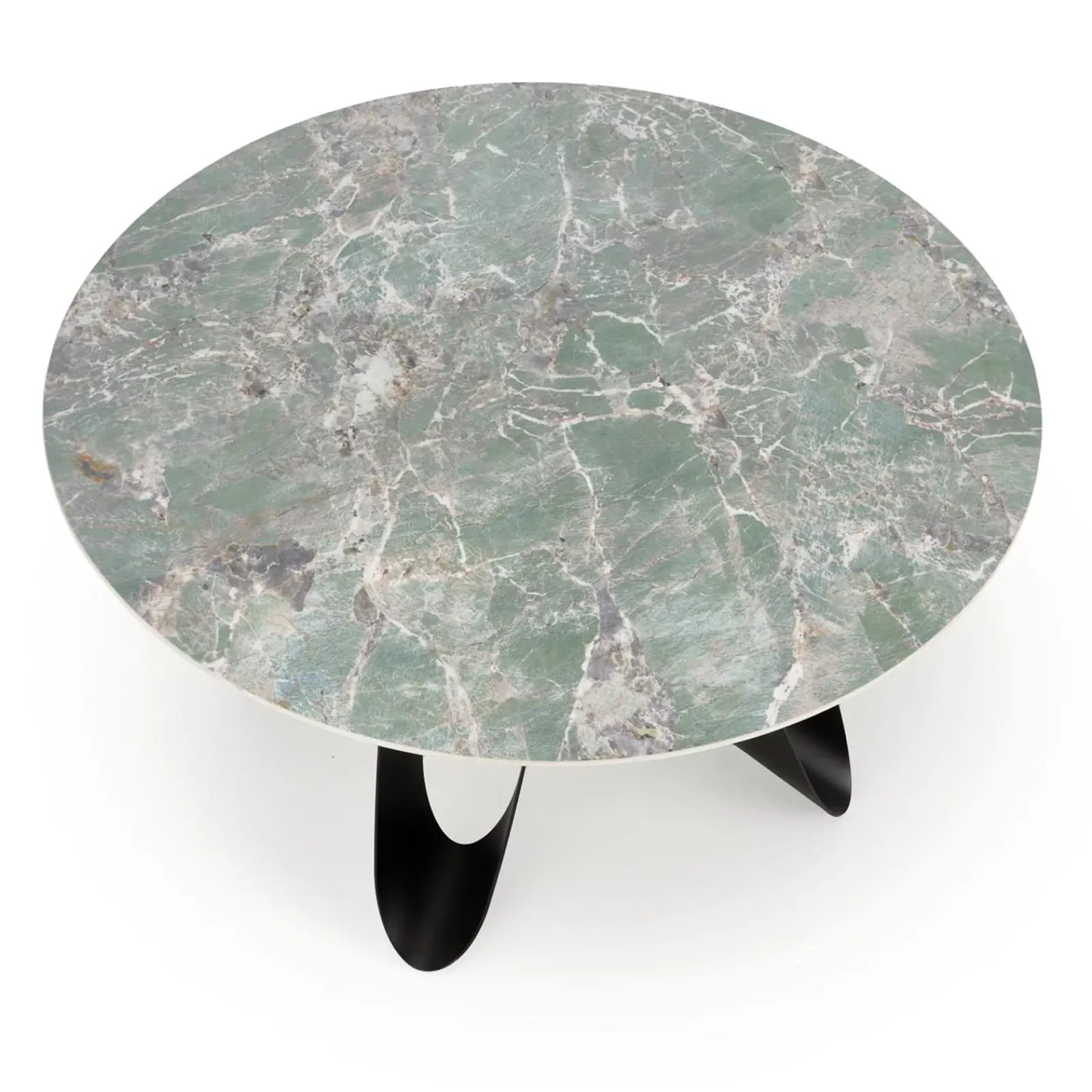 Garnero Arredamenti Tavoli Rotondi|Tavoli Da Pranzo-Tavolo rotondo 135x135cm moderno marmo verde nero Marmolada
