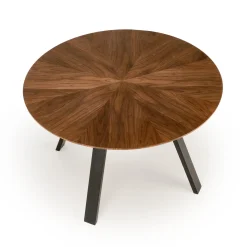 Garnero Arredamenti Tavoli Rotondi|Tavoli Da Pranzo-Tavolo rotondo 120x120cm moderno rovere noce nero Camomilla