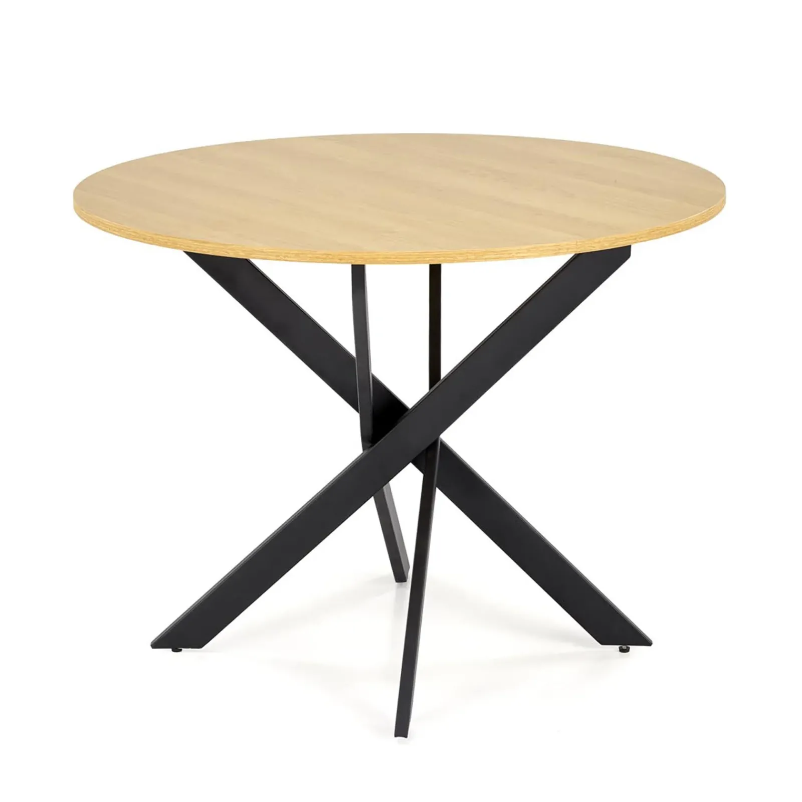 Garnero Arredamenti Tavoli Rotondi|Tavoli Da Pranzo-Tavolo rotondo 100x100cm moderno rovere nero Dormelada Rovere - Nero