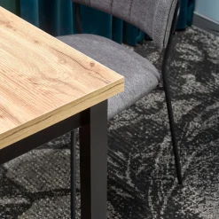 Garnero Arredamenti Tavoli In Legno|Tavoli Da Pranzo-Tavolo 120x68 cm da pranzo moderno rovere nero Wayne