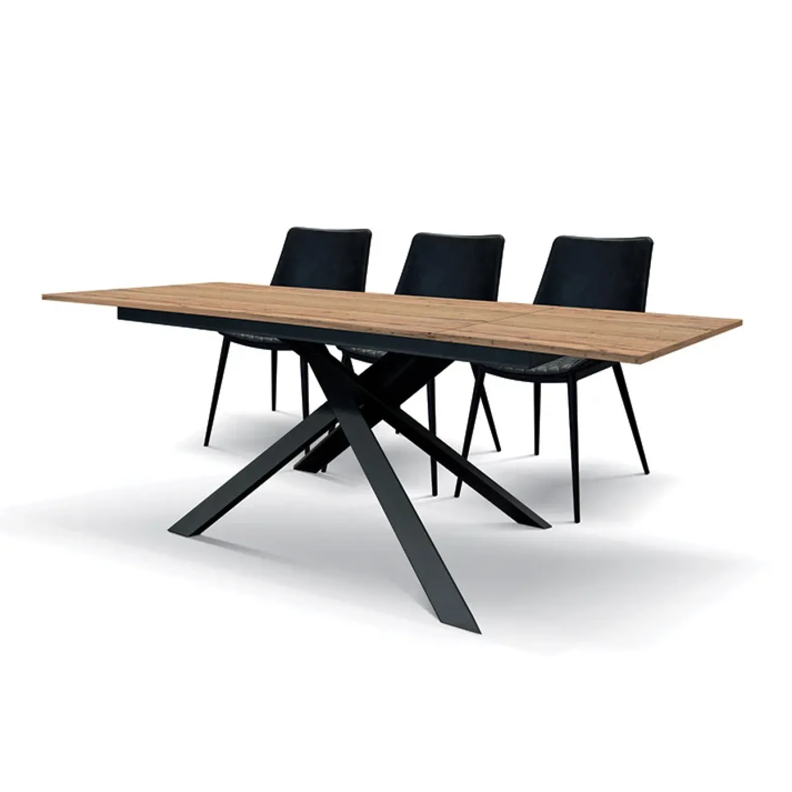 Garnero Arredamenti Tavoli In Legno|Tavoli Da Pranzo-Tavolo 180x90 cm rovere rustico metallo Gaya