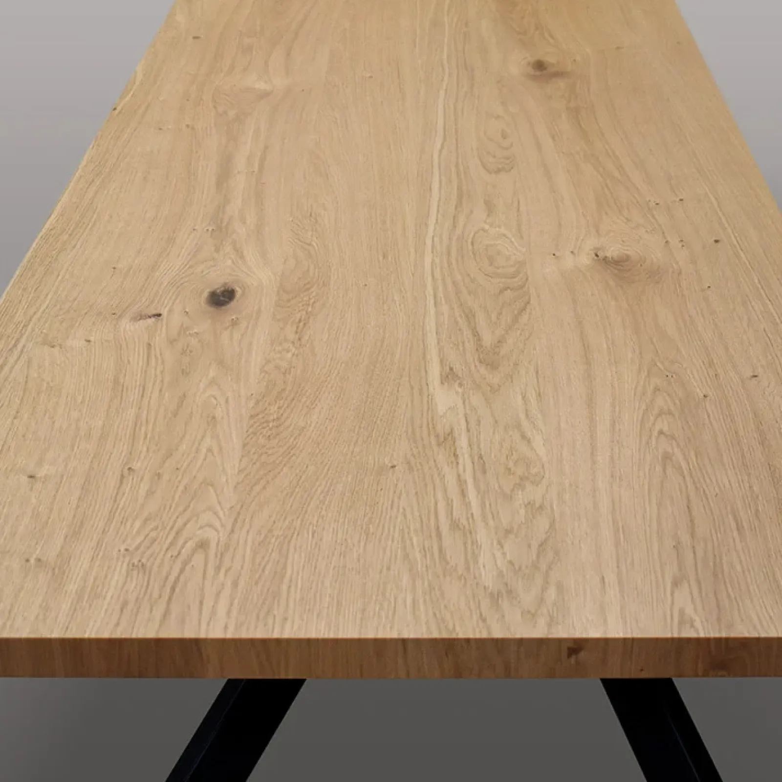 Garnero Arredamenti Tavoli In Legno|Tavoli Da Pranzo-Tavolo 180x90 cm rovere rustico metallo Gaya