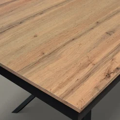 Garnero Arredamenti Tavoli In Legno|Tavoli Da Pranzo-Tavolo 160x90 cm rovere rustico metallo Gaya