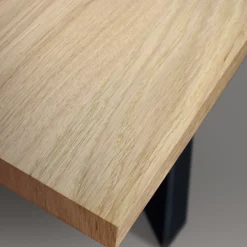 Garnero Arredamenti Tavoli In Legno|Tavoli Da Pranzo-Tavolo 160x90 cm rovere rustico metallo Gaya