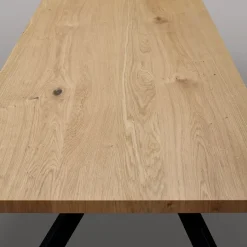 Garnero Arredamenti Tavoli In Legno|Tavoli Da Pranzo-Tavolo 160x90 cm rovere rustico metallo Gaya