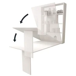 Garnero Arredamenti Tavoli Da Cucina|Tavoli Da Pranzo-Tavolo 135x203cm a scomparsa moderno rettangolare bianco Hope Bianco Opaco