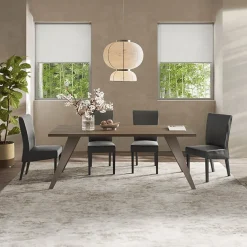 Garnero Arredamenti Tavoli Laccati|Tavoli Da Pranzo-Tavolo 210x90cm bronzo rovere scuro Jonson Tortora - Noce