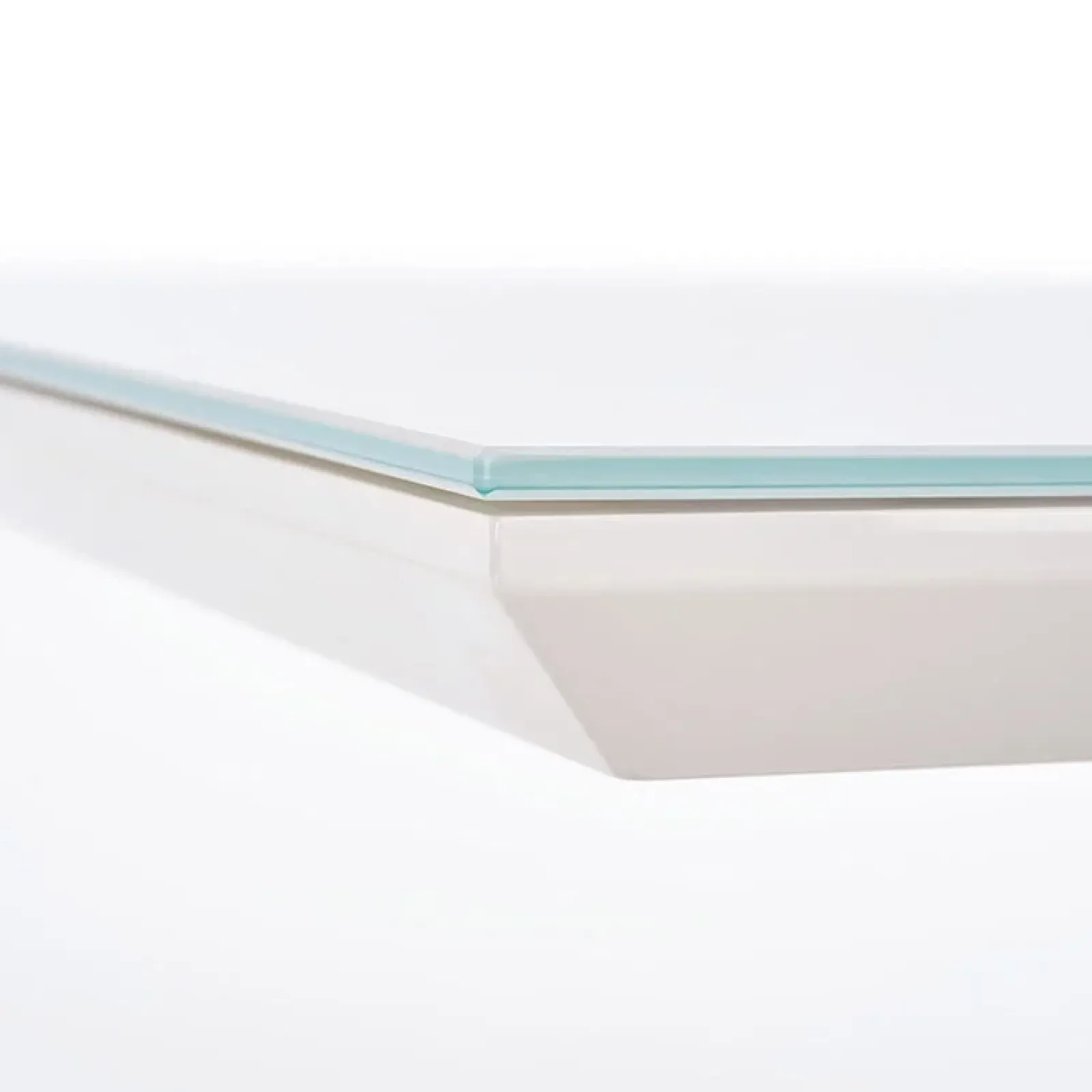 Garnero Arredamenti Tavoli In Vetro|Tavoli Da Pranzo-Tavolo 160x90cm da pranzo in vetro bianco acciaio cromato Mango Gihome®