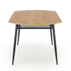 Garnero Arredamenti Tavoli In Legno|Tavoli Da Pranzo-Tavolo 160x90cm da pranzo moderno rovere dorato nero Wilson