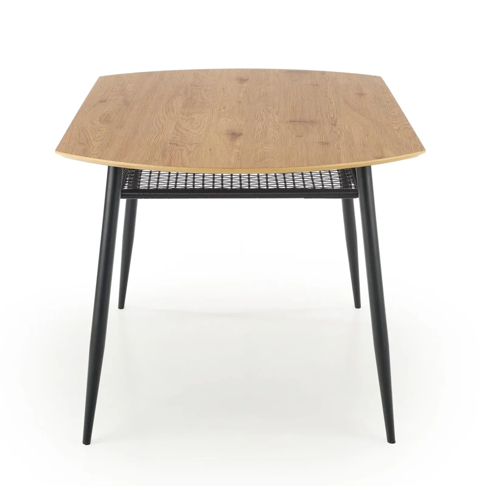 Garnero Arredamenti Tavoli In Legno|Tavoli Da Pranzo-Tavolo 160x90cm da pranzo moderno rovere dorato nero Wilson