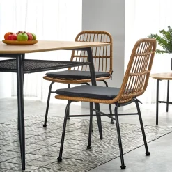 Garnero Arredamenti Tavoli In Legno|Tavoli Da Pranzo-Tavolo 160x90cm da pranzo moderno rovere dorato nero Wilson
