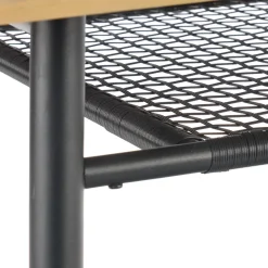 Garnero Arredamenti Tavoli In Legno|Tavoli Da Pranzo-Tavolo 160x90cm da pranzo moderno rovere dorato nero Wilson