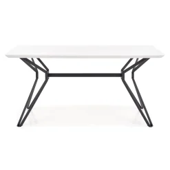 Garnero Arredamenti Tavoli Laccati|Tavoli Da Pranzo-Tavolo 160x90cm design rettangolare laccato bianco lucido nero Ercole