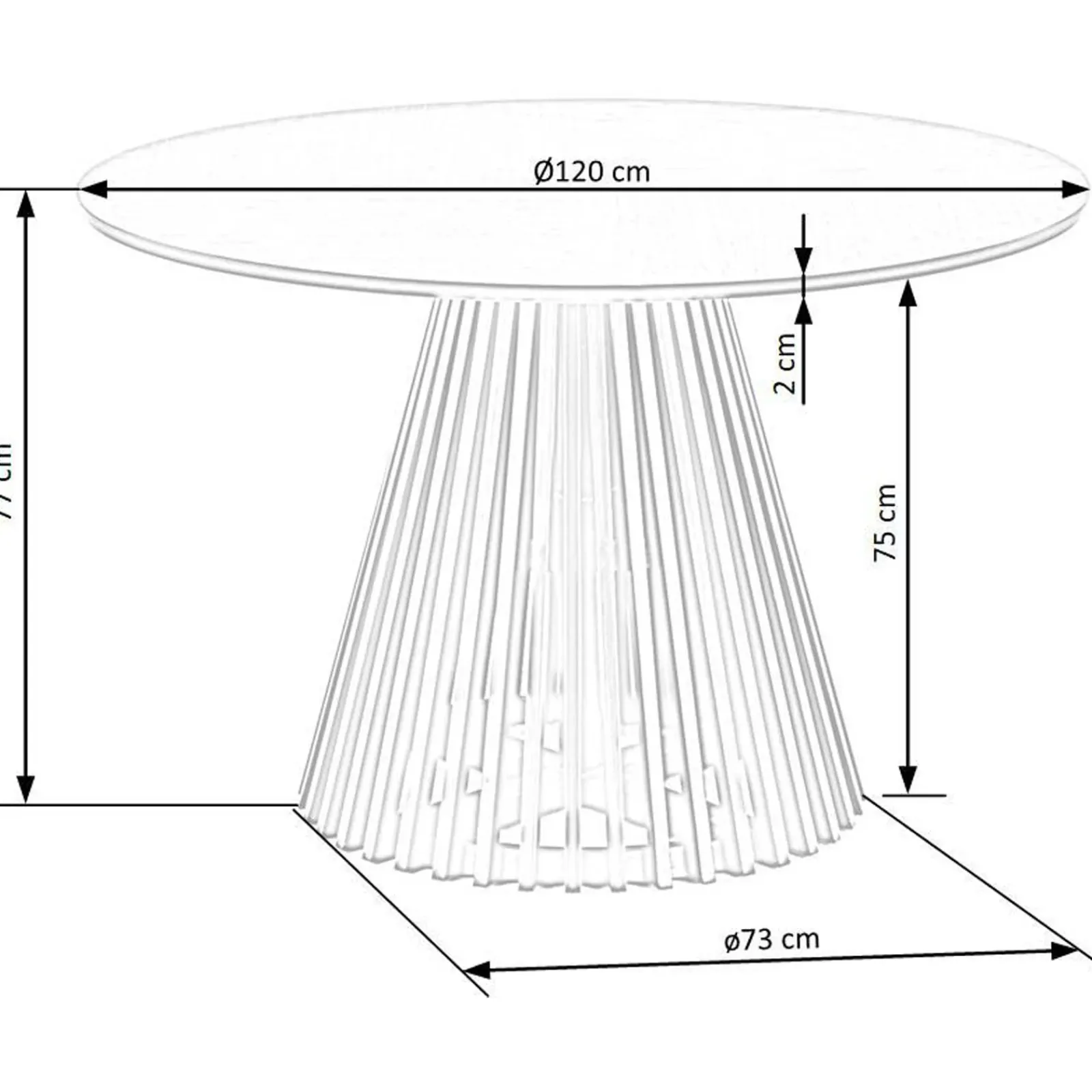 Garnero Arredamenti Tavoli Rotondi|Tavoli Da Pranzo-Tavolo 120x120cm rotondo da pranzo rovere chiaro nero Reno