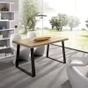Garnero Arredamenti Tavoli In Legno|Tavoli Da Pranzo-Tavolo 140x90cm rovere gambe nere Mesa