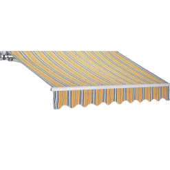 Garnero Arredamenti Tende Da Sole-Tenda da sole a bracci unito 250x200cm righe gialle Orsus Giallo