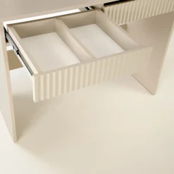 Garnero Arredamenti Toeletta Trucco-Toeletta da trucco con specchio 94x43cm con LED cashmere Bloom Beige