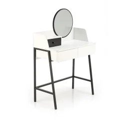 Garnero Arredamenti Toeletta Trucco-Toeletta da trucco con specchio 80x120cm bianco nero Miralda