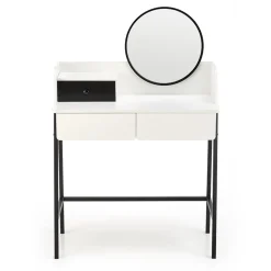 Garnero Arredamenti Toeletta Trucco-Toeletta da trucco con specchio 80x120cm bianco nero Miralda