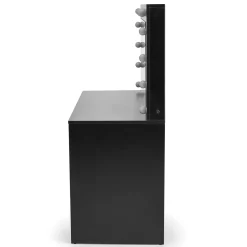 Garnero Arredamenti Toeletta Trucco-Toeletta da trucco con specchio 120x140cm con LED nero Cherie Nero Opaco