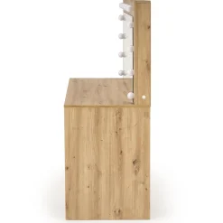 Garnero Arredamenti Toeletta Trucco-Toeletta da trucco con specchio 120x140cm con LED Cherie Rovere