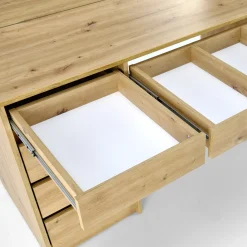 Garnero Arredamenti Toeletta Trucco-Toeletta da trucco con specchio 120x140cm con LED Cherie Rovere