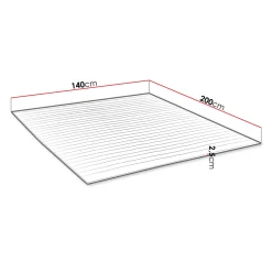 Garnero Arredamenti Topper|Topper-Topper alla francese 140x200cm trapuntato imbottito con elastici bianco Corsica