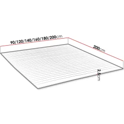 Garnero Arredamenti Topper|Topper-Topper matrimoniale oversize 180x200cm trapuntato imbottito con elastici bianco Corsica