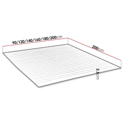 Garnero Arredamenti Topper|Topper-Topper matrimoniale 160x200cm trapuntato imbottito con elastici bianco Corsica