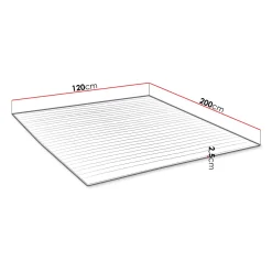 Garnero Arredamenti Topper|Topper-Topper piazza e mezza 120x200cm trapuntato imbottito con elastici bianco Corsica