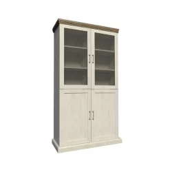 Garnero Arredamenti Credenza Alta|Vetrinette-Vetrina alta 87x187h cm 4 ante pino frassinato rovere Blend