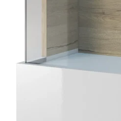 Garnero Arredamenti Vetrinette|Vetrinette-Vetrina 60x204h cm 1 anta moderna bianco lucido rovere Tahiti