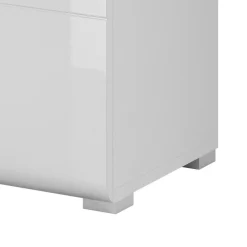 Garnero Arredamenti Vetrinette|Vetrinette-Vetrina 60x204h cm 1 anta moderna bianco lucido rovere Tahiti